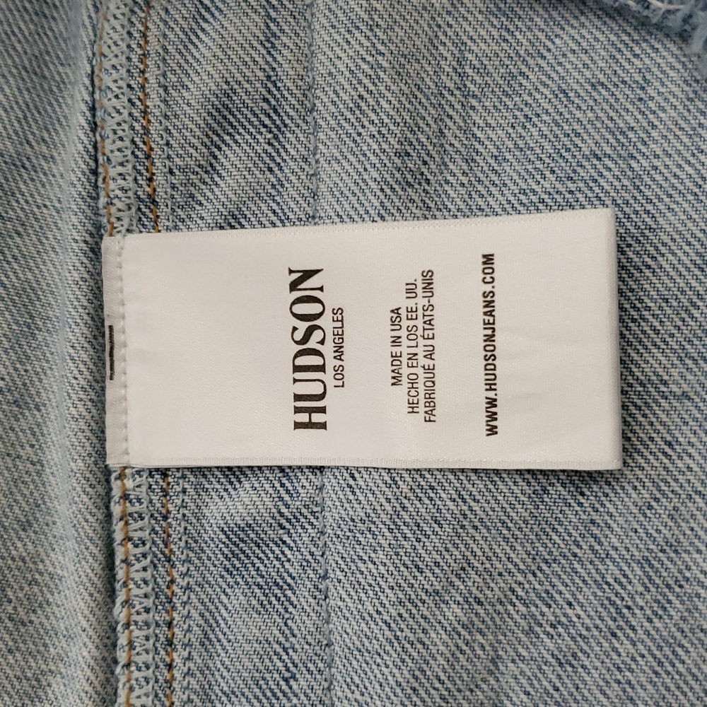 HUDSON DIY Pieced Two-Toned Distressed Button Down Sleeveless Denim Dress SIZE:M - Picture 14 of 16